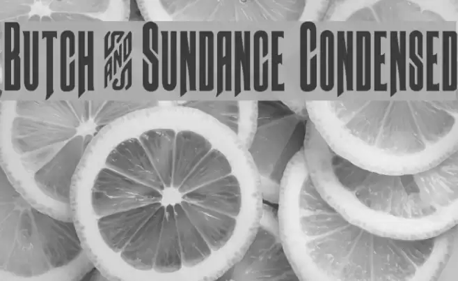 Butch & Sundance Condensed Font examples