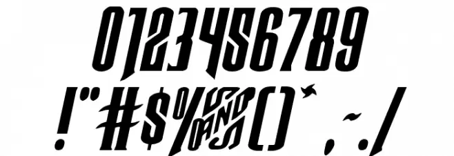 Butch & Sundance Expanded Italic Font OTHER CHARS