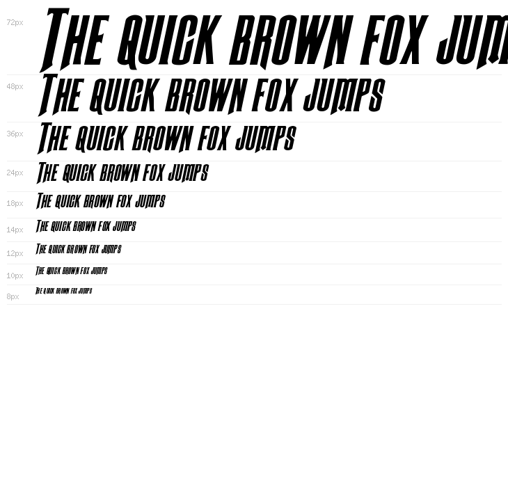 Butch & Sundance Expanded Italic Waterfall