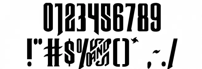 Butch & Sundance Expanded Font OTHER CHARS