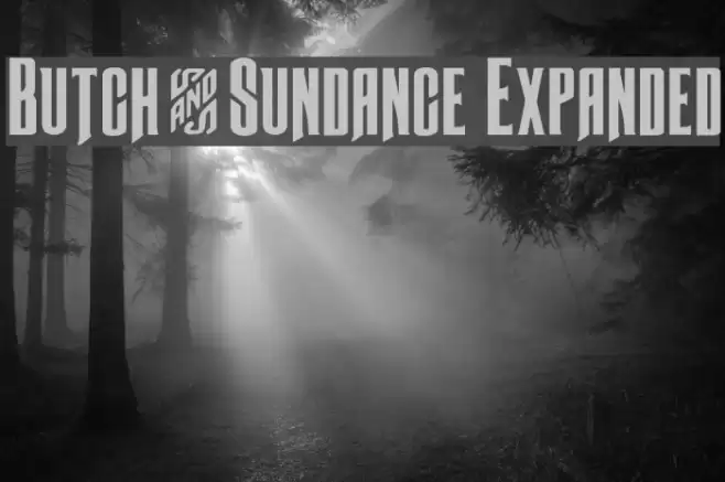 Butch & Sundance Expanded Font examples