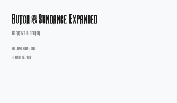 Butch & Sundance Expanded Business Card