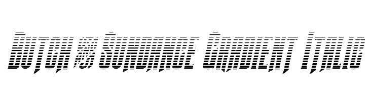 Butch & Sundance Gradient Italic  font caratteri gratis