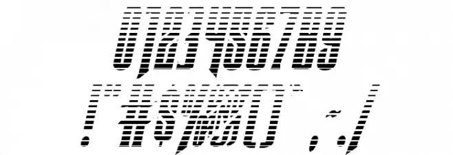 Butch & Sundance Gradient Italic Font OTHER CHARS