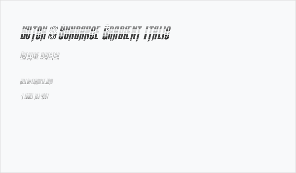 Butch & Sundance Gradient Italic Business Card