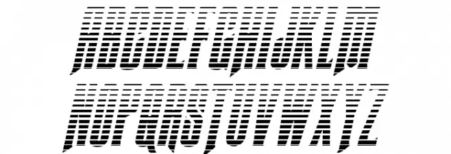Butch & Sundance Gradient Italic Caratteri MINUSCOLO