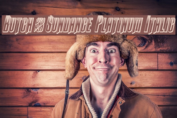 Butch & Sundance Platinum Italic Example 3