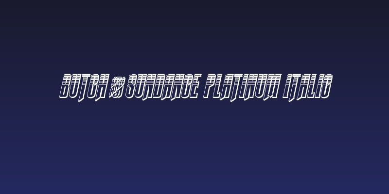 Butch & Sundance Platinum Italic Social Header
