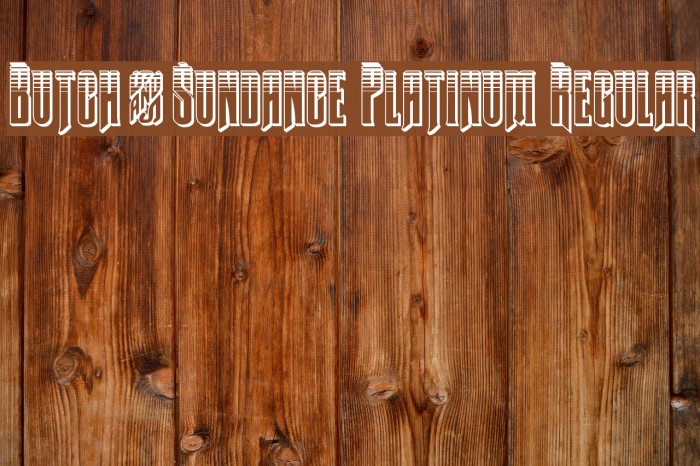 Butch & Sundance Platinum Regular Font examples
