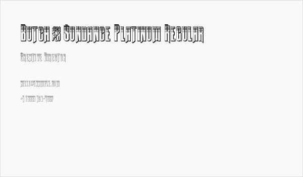 Butch & Sundance Platinum Regular Business Card