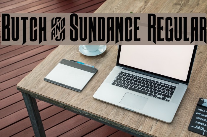 Butch & Sundance Regular Font examples
