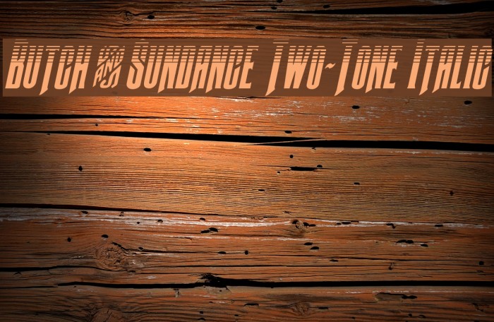 Butch & Sundance Two-Tone Italic Font examples