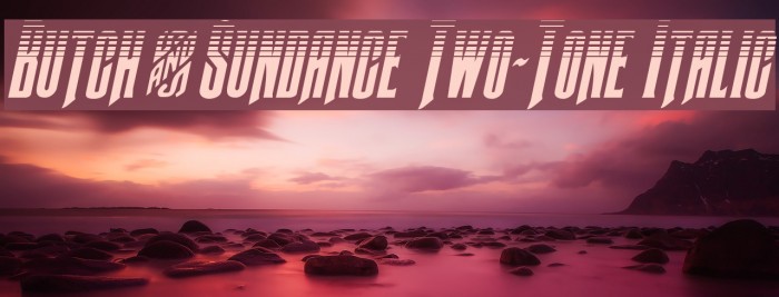 Butch & Sundance Two-Tone Italic Font examples