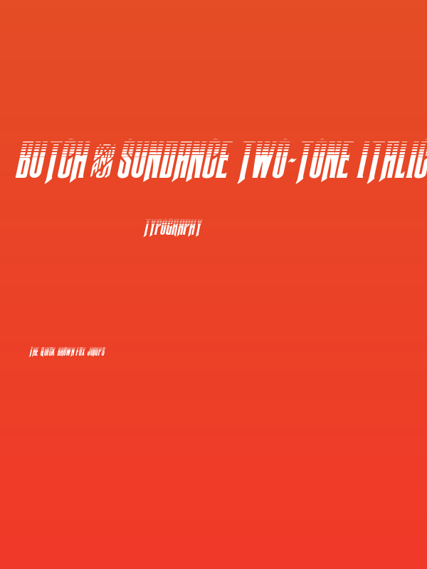 Butch & Sundance Two-Tone Italic Poster