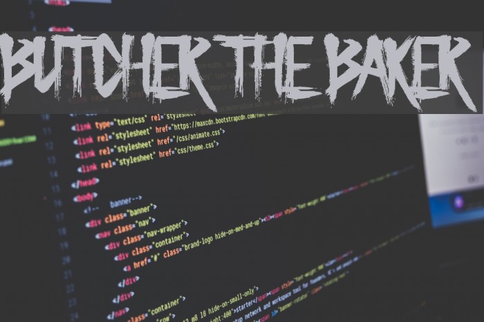 Butcher the Baker Font examples