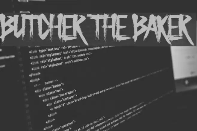 Butcher the Baker Font examples