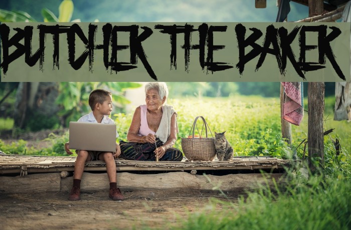 Butcher the Baker Font examples