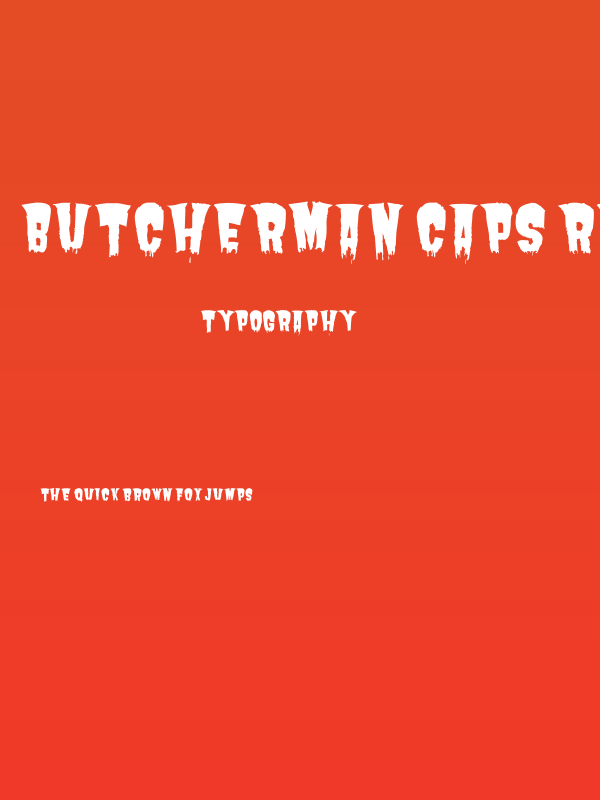 Butcherman Caps Regular Poster