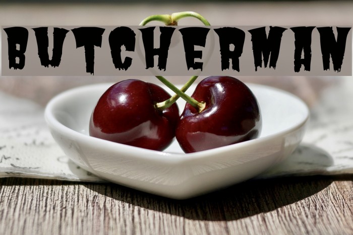Butcherman Font examples