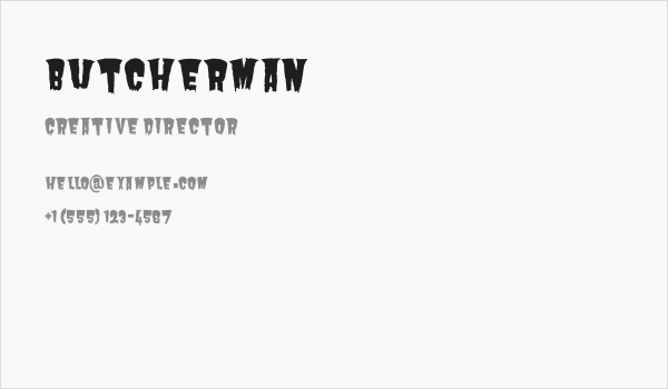 Butcherman Business Card