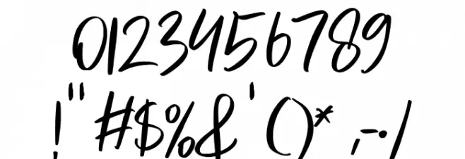 Butgone Font OTHER CHARS