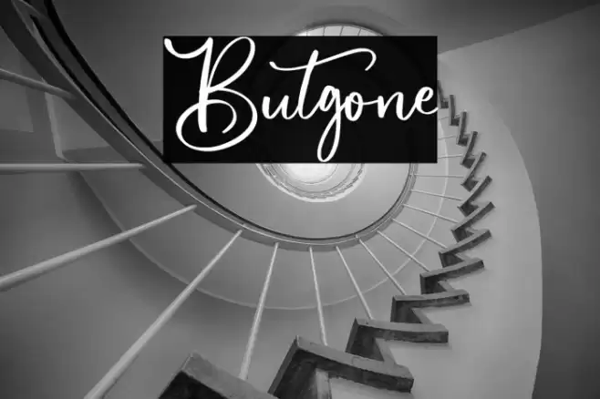 Butgone Font examples