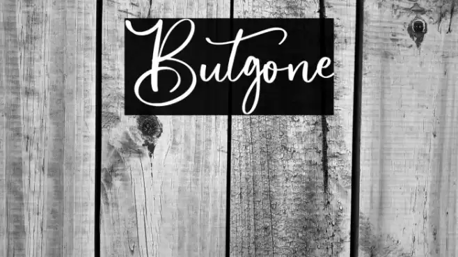 Butgone Font examples