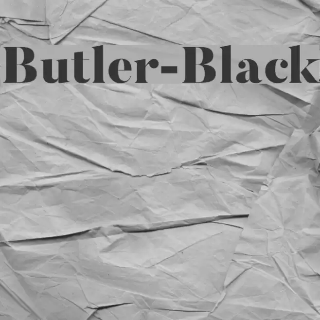 Butler-Black Font examples