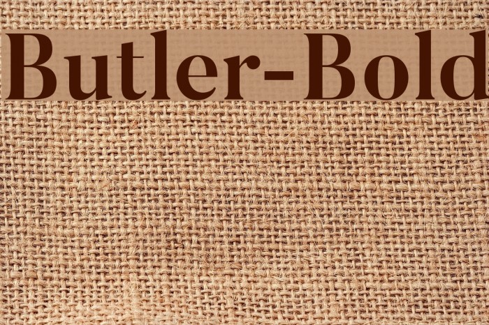 Butler-Bold Font examples