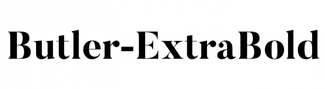 Butler-ExtraBold  Frei Schriftart Herunterladen