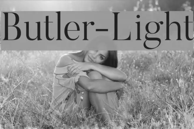 Butler-Light Font examples
