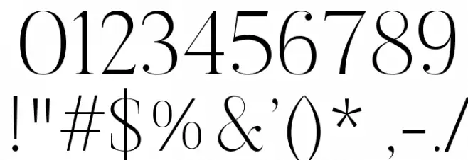 Butler-UltraLight Font OTHER CHARS