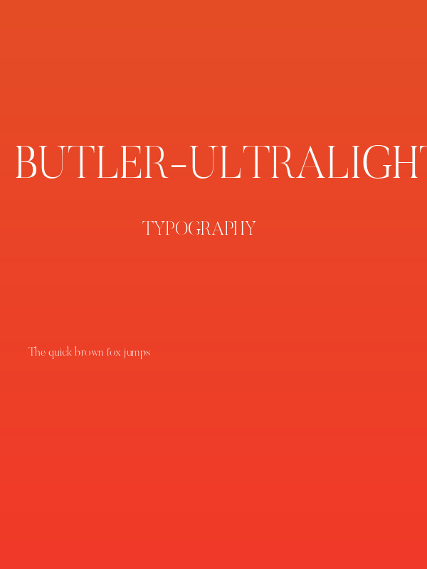 Butler-UltraLight Poster