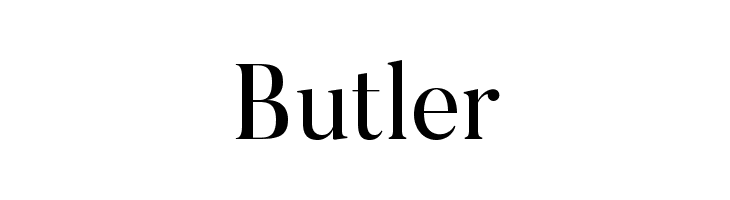 Butler Шрифта