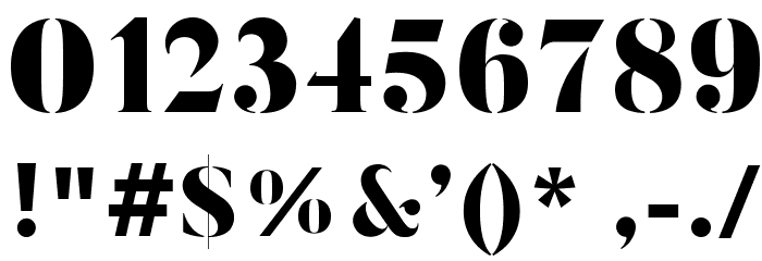 ButlerStencil-Black Font OTHER CHARS