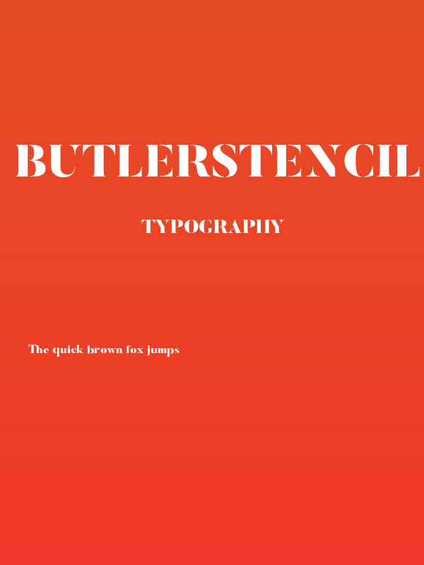 ButlerStencil-Black Poster