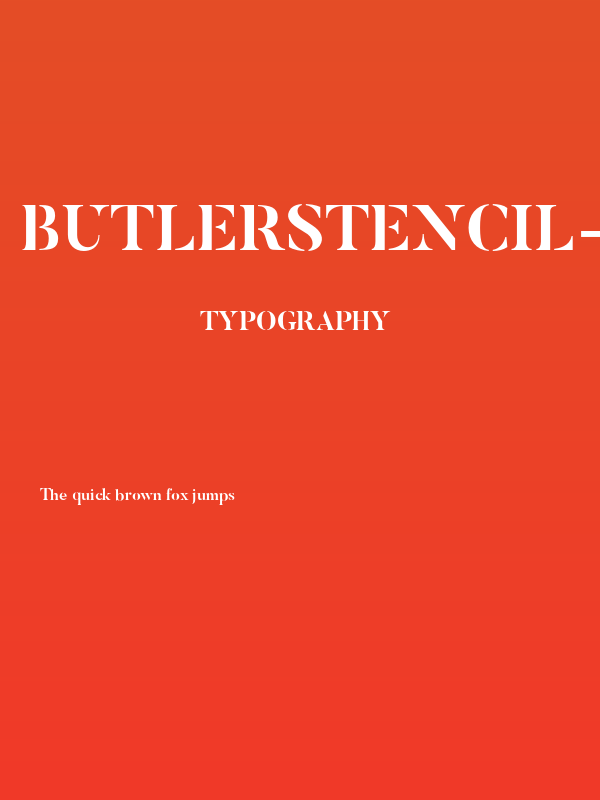 ButlerStencil-Bold Poster