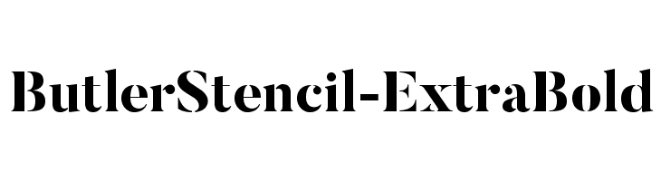 ButlerStencil-ExtraBold  Frei Schriftart Herunterladen