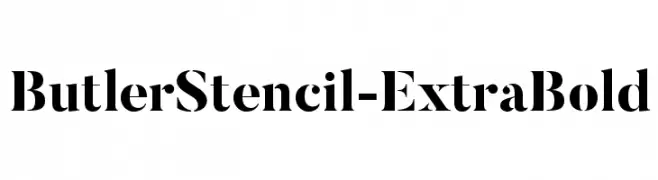 ButlerStencil-ExtraBold  les polices de caractères gratuit tlcharger