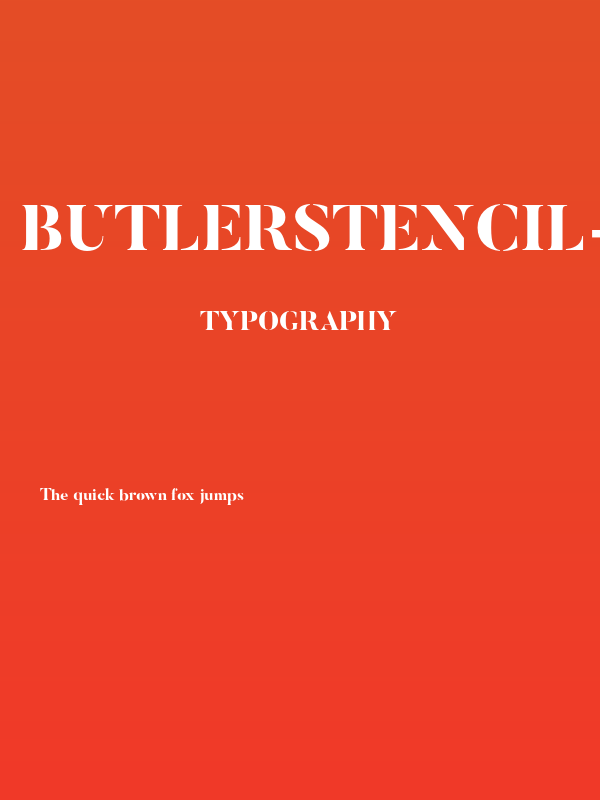 ButlerStencil-ExtraBold Poster
