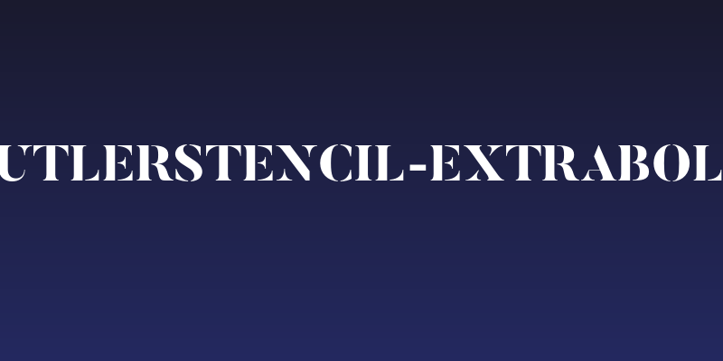 ButlerStencil-ExtraBold Social Header