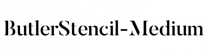 ButlerStencil-Medium  les polices de caractères gratuit tlcharger