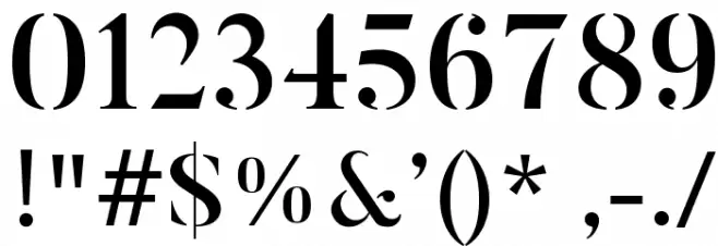 ButlerStencil-Medium Font OTHER CHARS