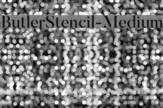 ButlerStencil-Medium Font examples