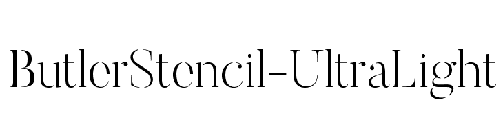 ButlerStencil-UltraLight Font