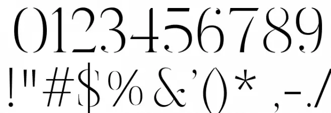 ButlerStencil-UltraLight Font OTHER CHARS