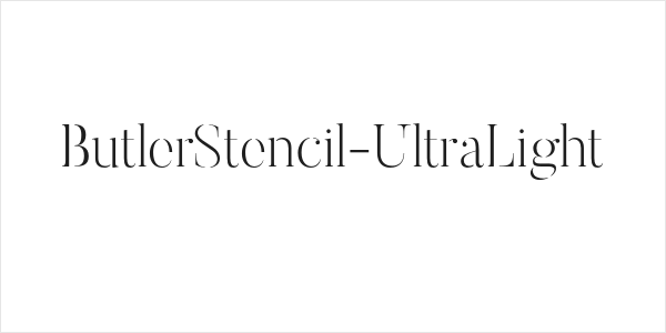 ButlerStencil-UltraLight Logo