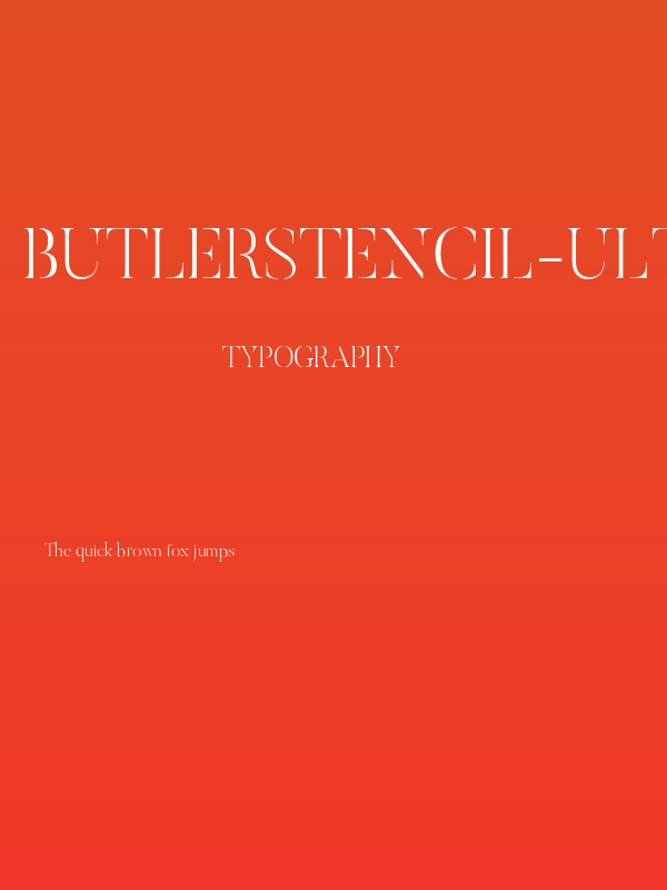 ButlerStencil-UltraLight Poster