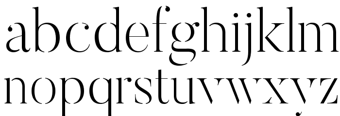 ButlerStencil-UltraLight Font LOWERCASE