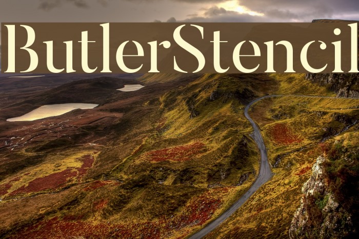 ButlerStencil Font examples